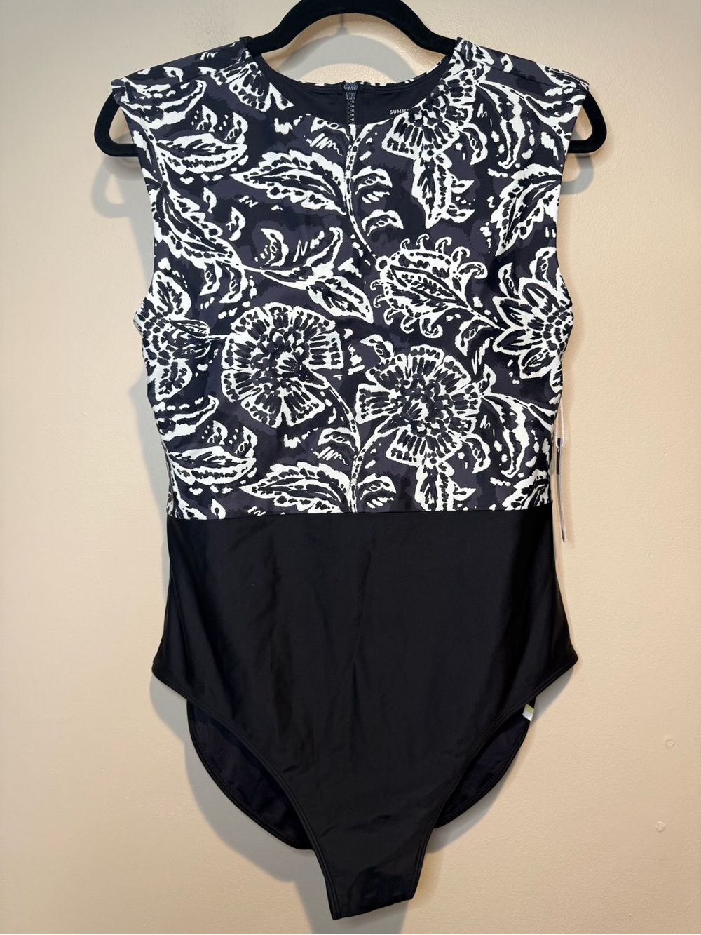 summersalt Black and White Floral One-Piece Swimsuit